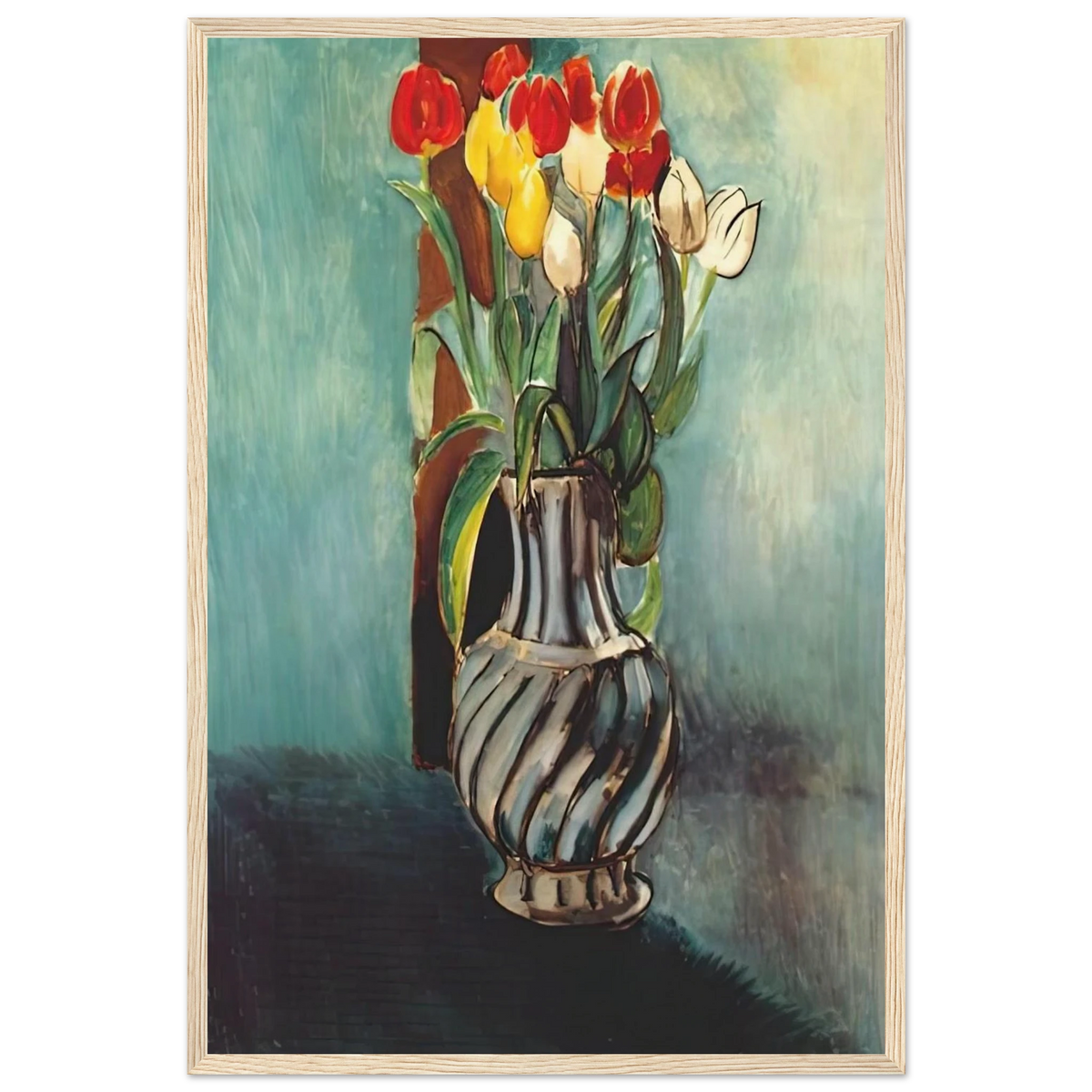 ME MYSELF STENDHAL VASE OF TULIPS 1914 Framed Poster | Henri Matisse Framed Prints Wall Art | Henri Matisse Print
