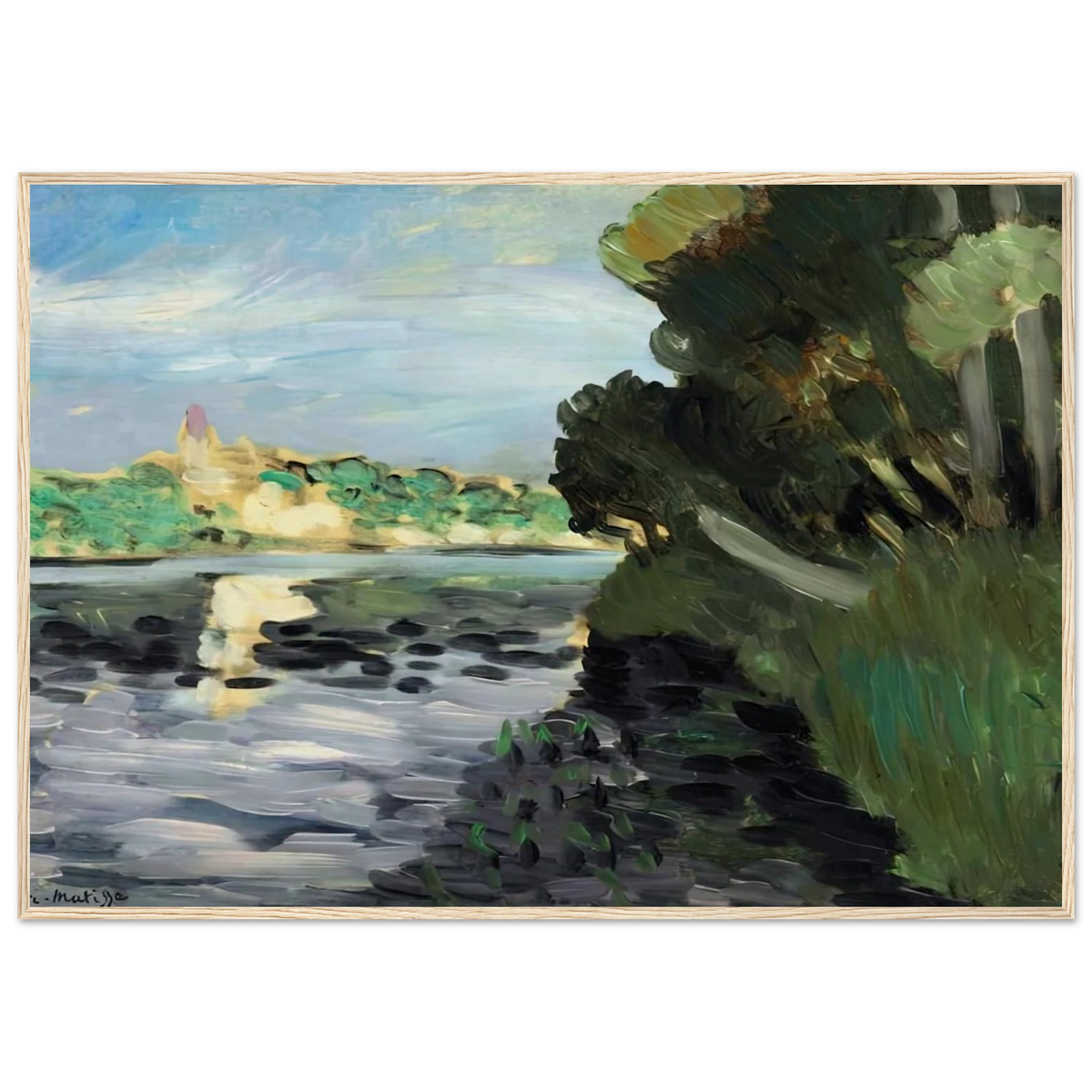 BORDS DE LA SEINE A VETHEUIL 1920 Framed Poster | Henri Matisse Framed Prints Wall Art | Henri Matisse Print