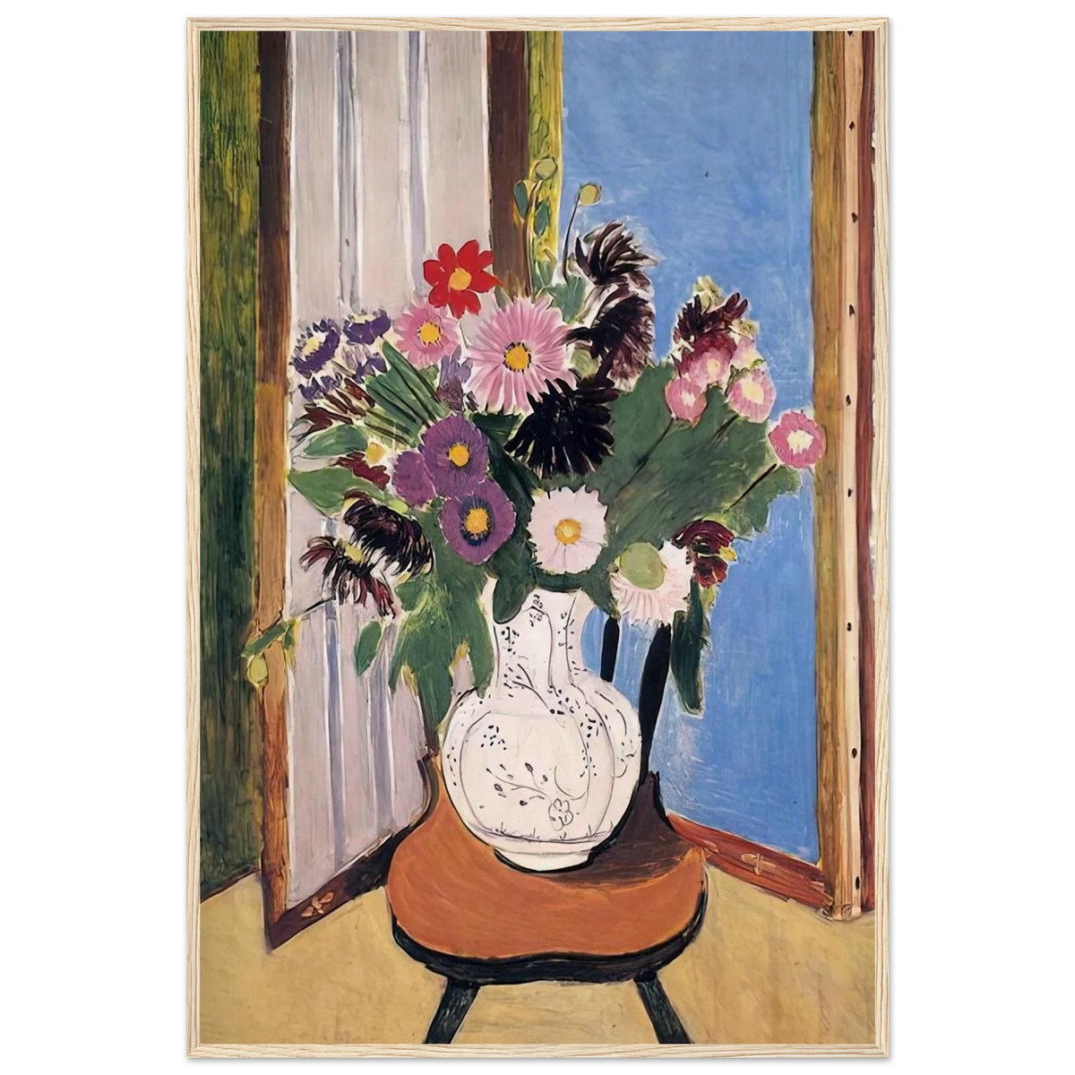DAISIES 1919 Framed Poster | Henri Matisse Framed Prints Wall Art | Henri Matisse Print