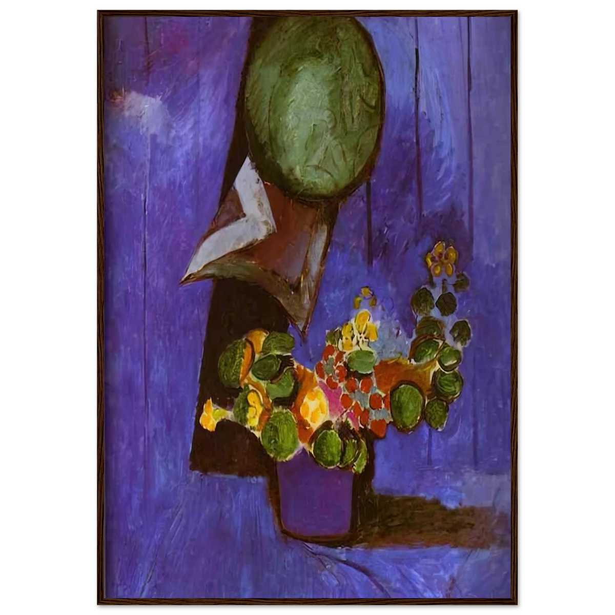 FLOWERS AND CERAMIC PLATE Framed Poster | Henri Matisse Framed Prints Wall Art | Henri Matisse Print