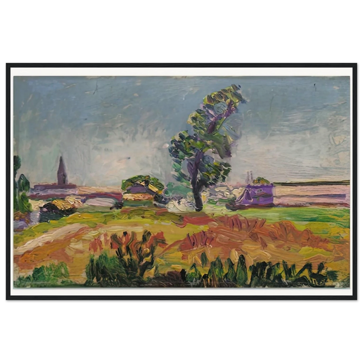 PAYSAGE DES ENVIRONS DE TOULOUSE LE PONT DES DEMOISELLES 1898 Framed Poster | Henri Matisse Framed Prints Wall Art | Henri Matisse Print