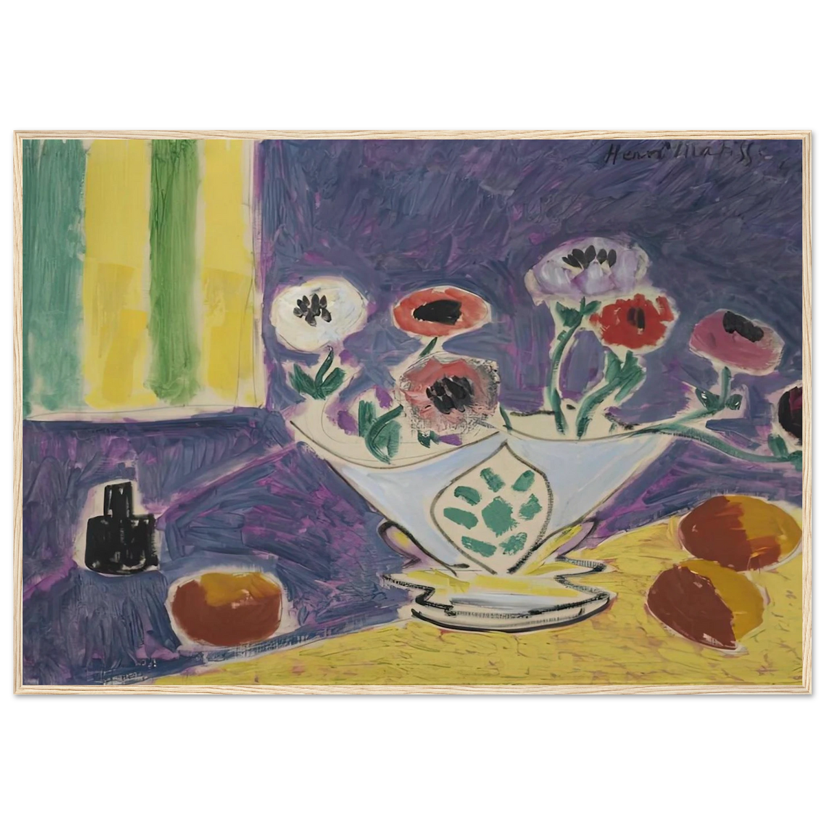 VASE D ANEMONES 1946 Framed Poster | Henri Matisse Framed Prints Wall Art | Henri Matisse Print