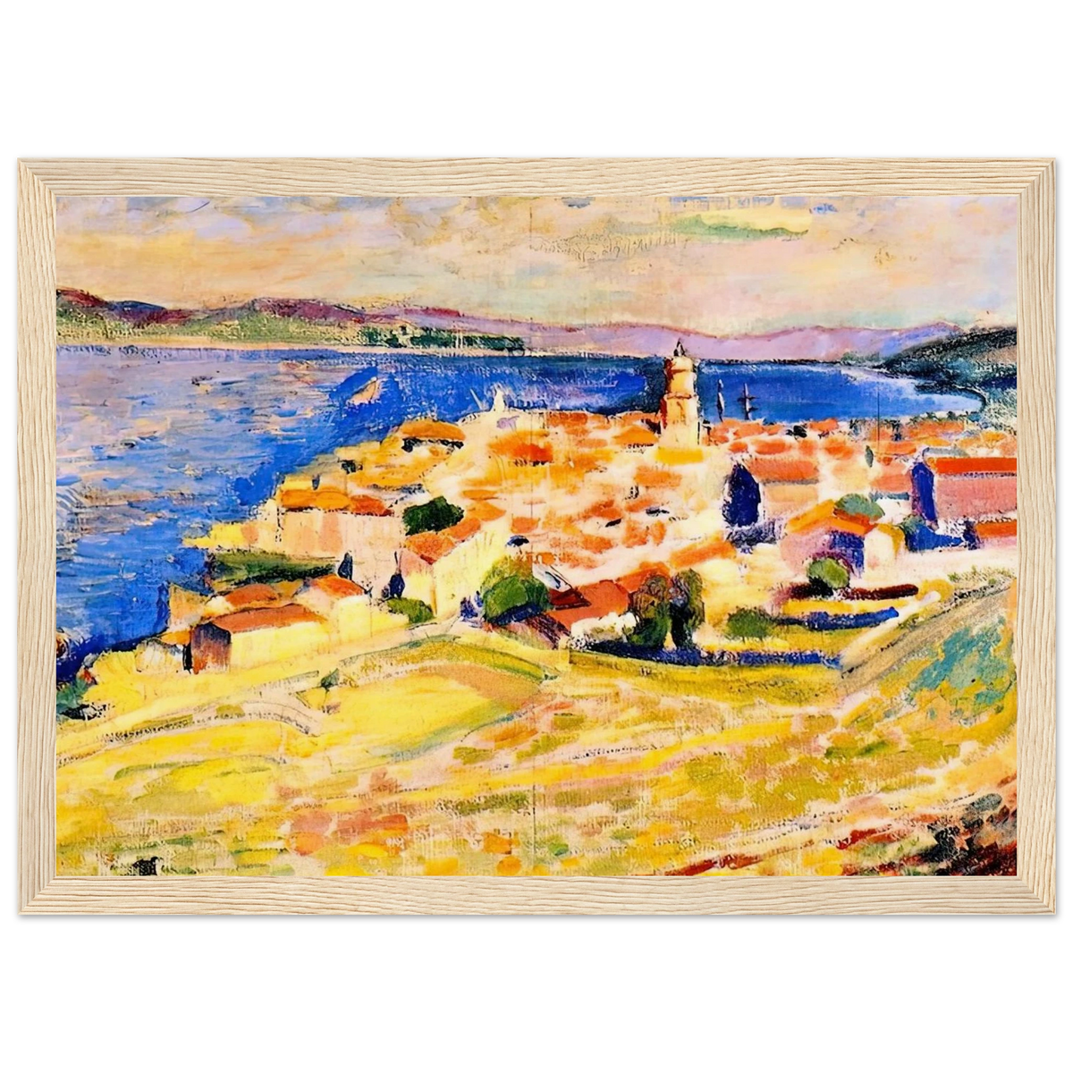 VIEW OF SAINT TROPEZ 1904 Framed Poster | Henri Matisse Framed Prints Wall Art | Henri Matisse Print