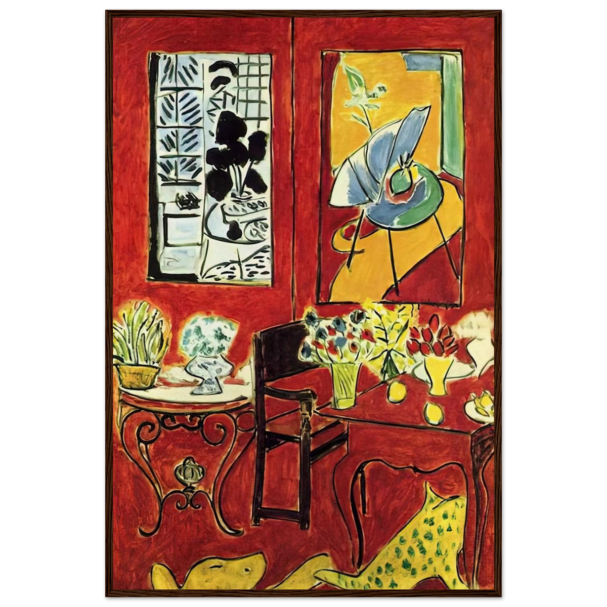 LARGE RED INTERIOR 1948 Framed Poster | Henri Matisse Framed Prints Wall Art | Henri Matisse Print
