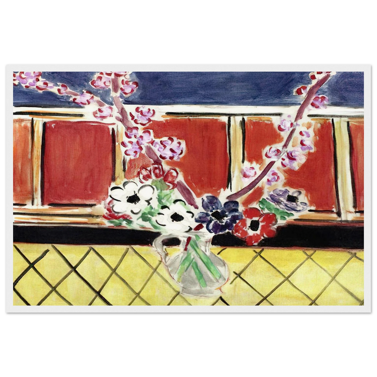 ANEMONES AND PEACH BLOSSOMS 1944 Framed Poster | Henri Matisse Framed Prints Wall Art | Henri Matisse Print