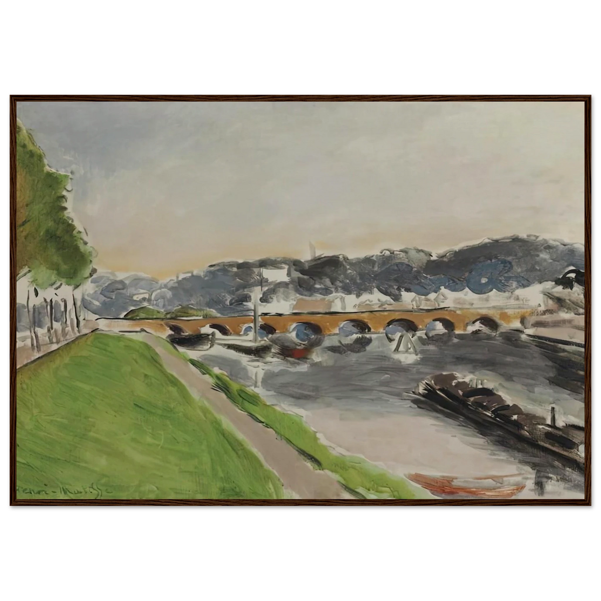LE PONT DE SEVRES AU CHALAND 1917 Framed Poster | Henri Matisse Framed Prints Wall Art | Henri Matisse Print