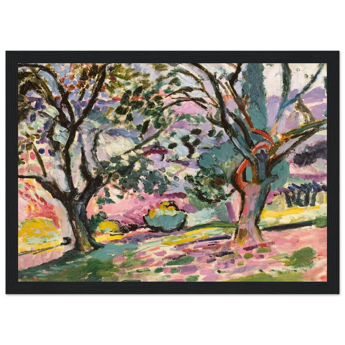 OLIVE TREES AT COLLIOURE 1906 Framed Poster | Henri Matisse Framed Prints Wall Art | Henri Matisse Print
