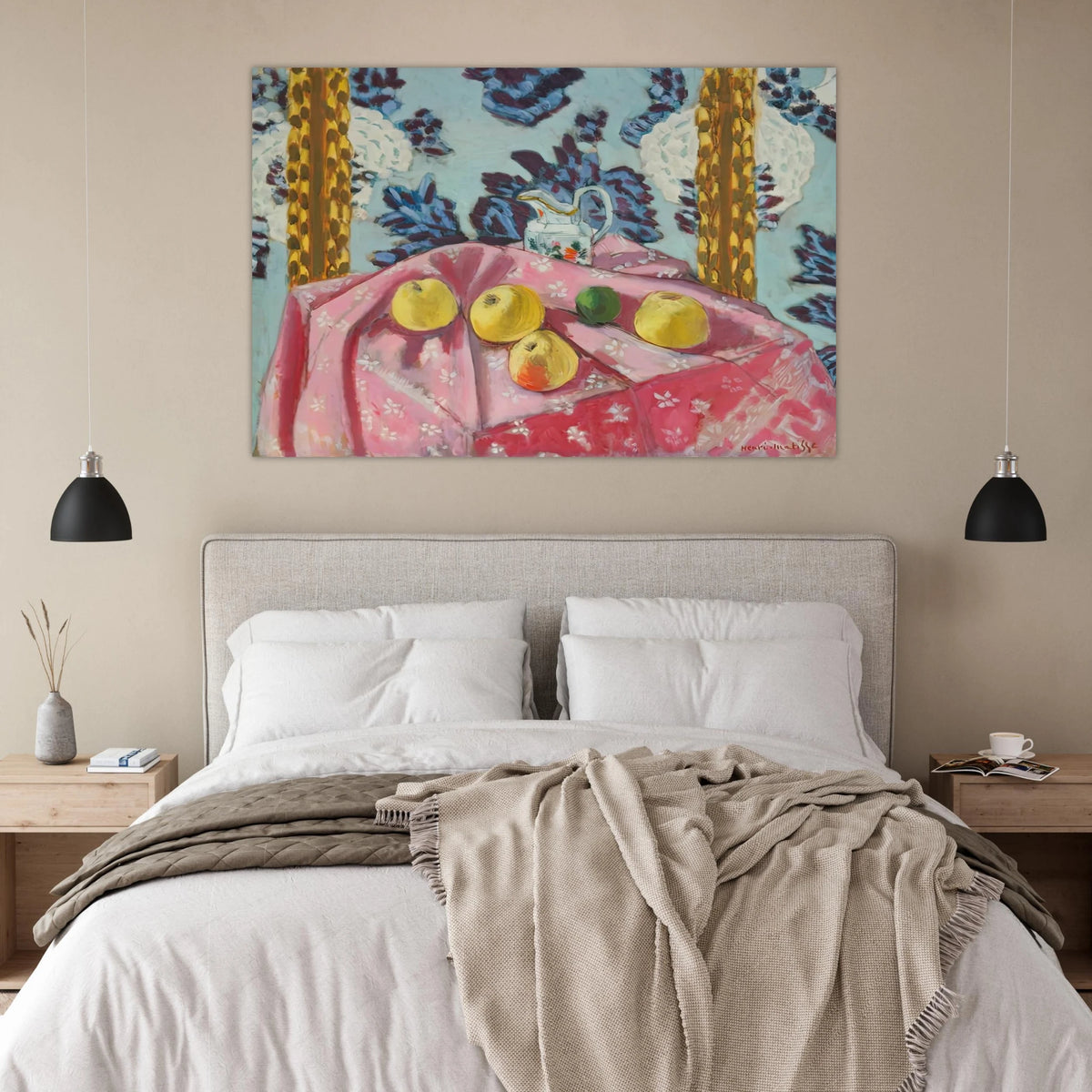 STILL LIFE WITH APPLES ON A PINK TABLECLOTH 1924 Poster | Henri Matisse Poster | Henri Matisse Print