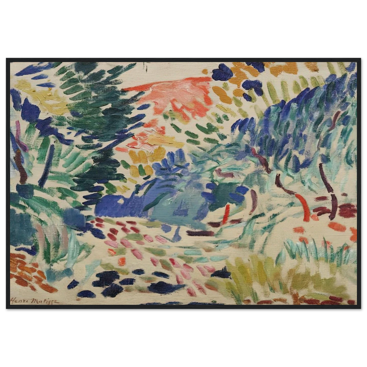 LANDSCAPE AT COLLIOURE 1905 Framed Poster | Henri Matisse Framed Prints Wall Art | Henri Matisse Print