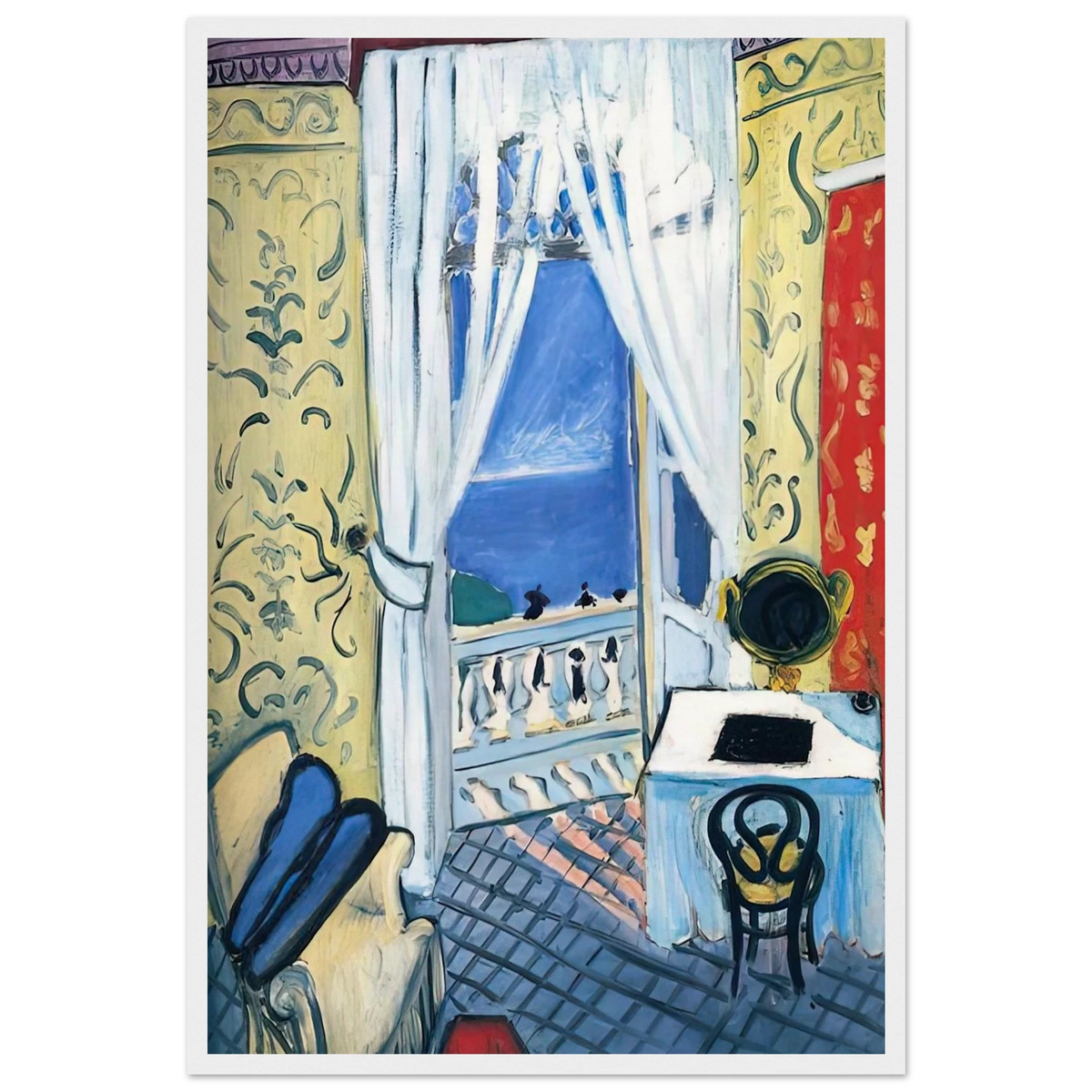 INTERIOR WITH A VIOLIN CASE 1919 Framed Poster | Henri Matisse Framed Prints Wall Art | Henri Matisse Print