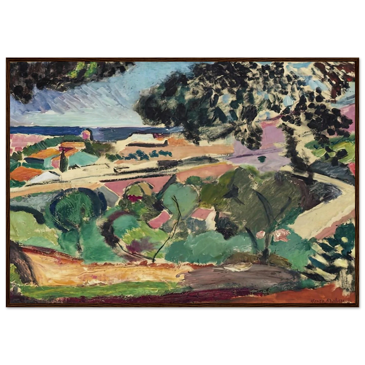 PAYSAGE DE COLLIOURE 1907 Framed Poster | Henri Matisse Framed Prints Wall Art | Henri Matisse Print