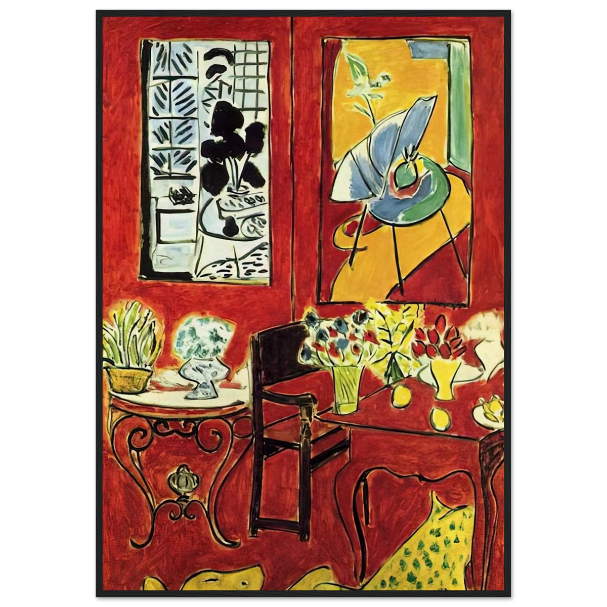 LARGE RED INTERIOR 1948 Framed Poster | Henri Matisse Framed Prints Wall Art | Henri Matisse Print