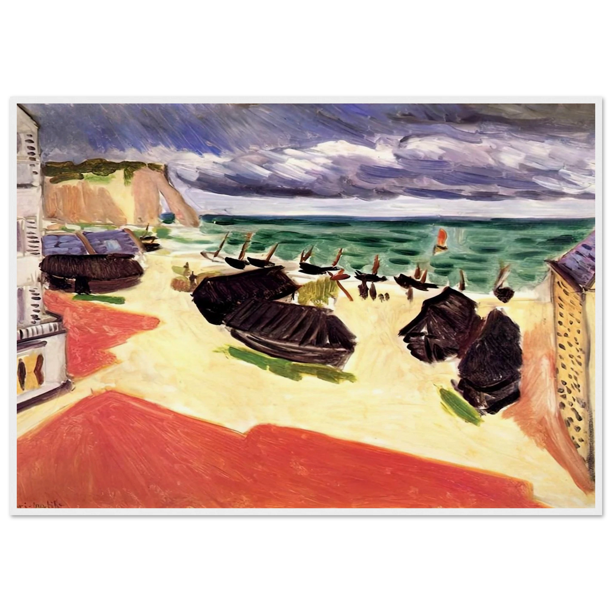 FISHING BOATS IN WINTER ETRETAT 1921 Framed Poster | Henri Matisse Framed Prints Wall Art | Henri Matisse Print