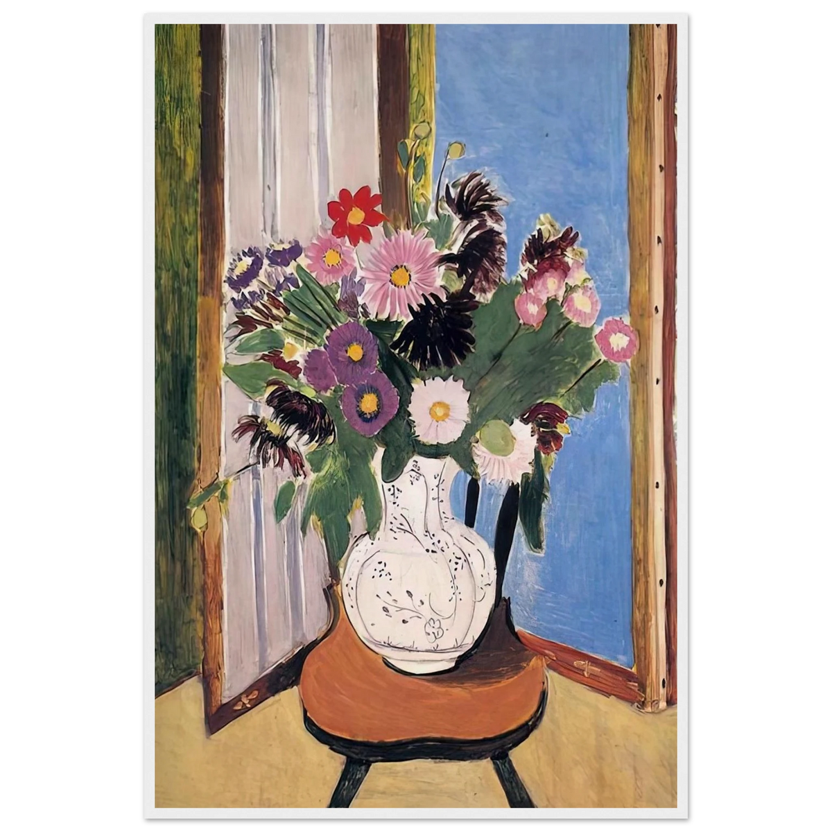 DAISIES 1919 Framed Poster | Henri Matisse Framed Prints Wall Art | Henri Matisse Print