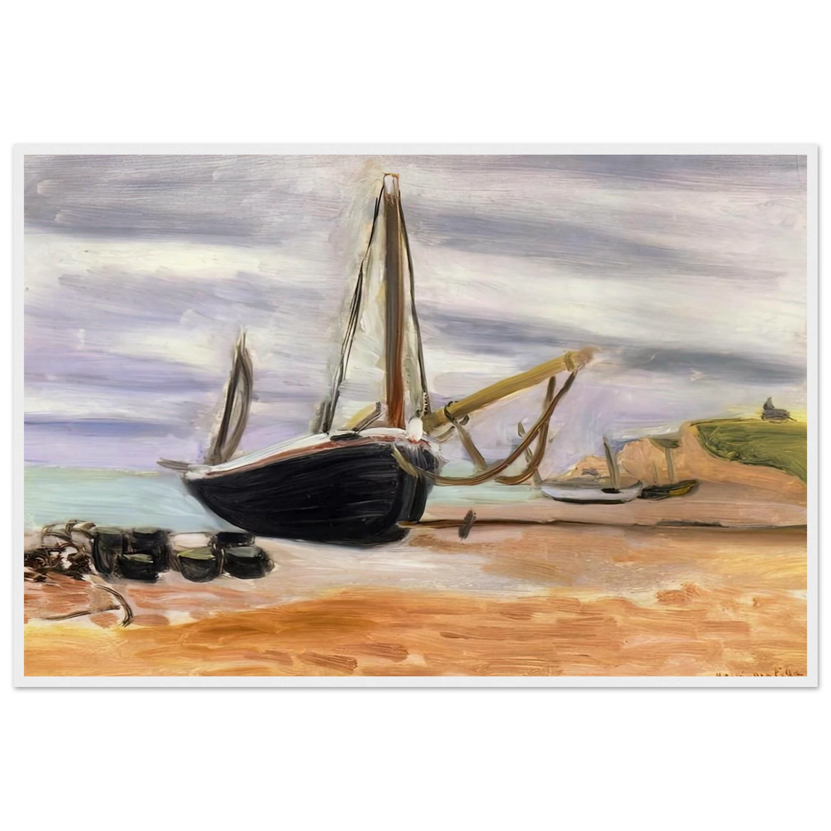 BOATS AT ETRETAT 1920 Framed Poster | Henri Matisse Framed Prints Wall Art | Henri Matisse Print