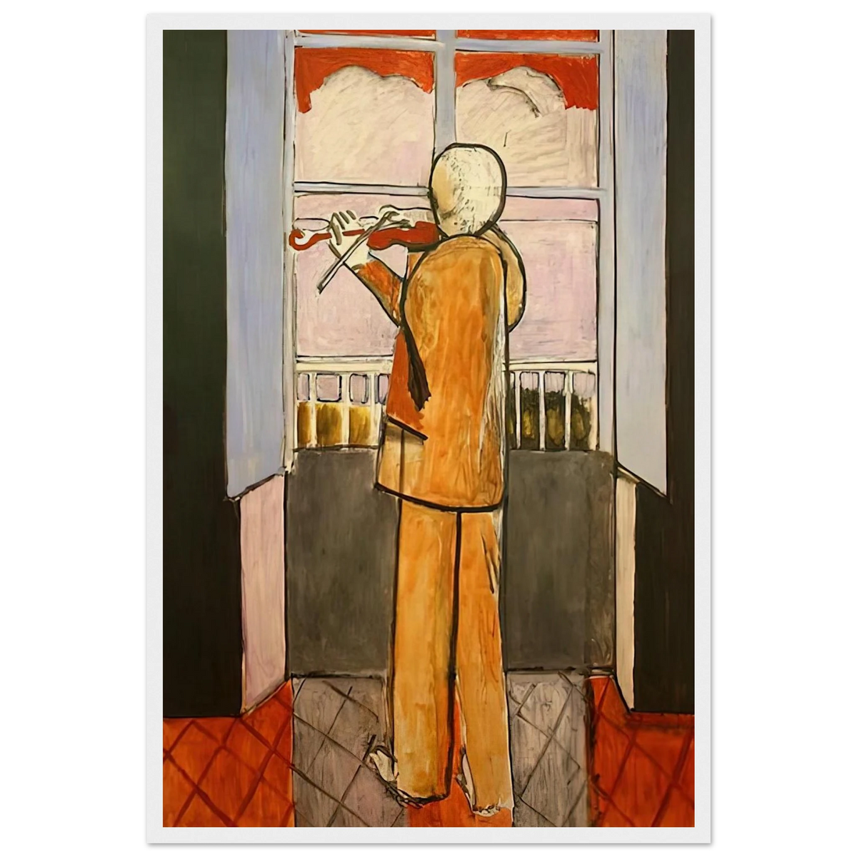 THE VIOLINIST AT THE WINDOW 1918 Framed Poster | Henri Matisse Framed Prints Wall Art | Henri Matisse Print