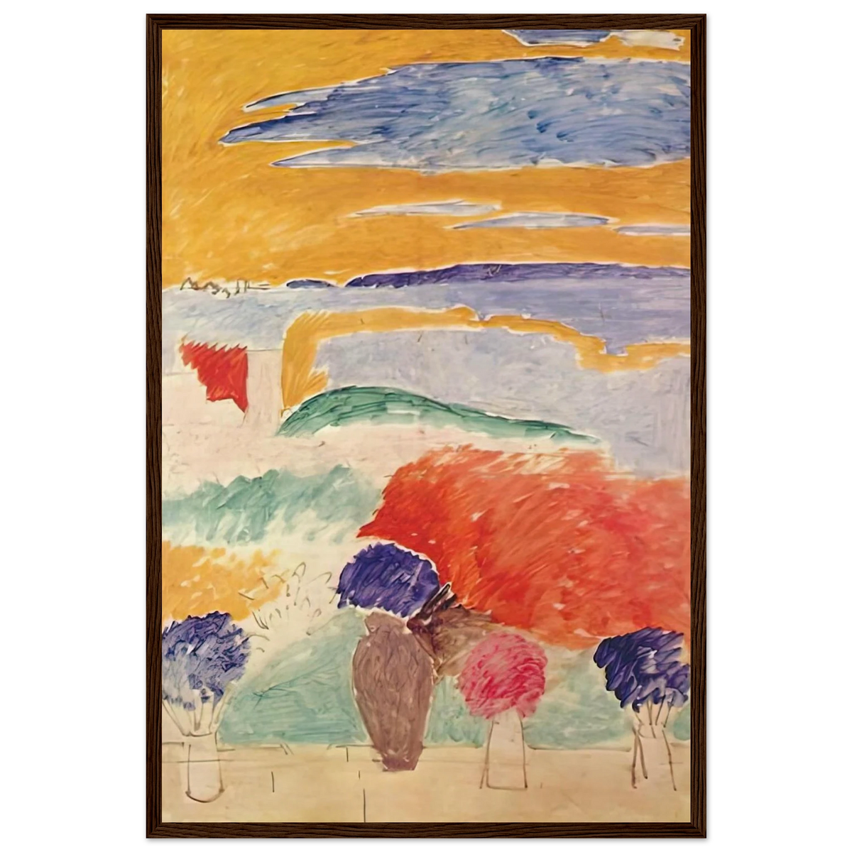 OPEN WINDOW AT TANGIER 1913 Framed Poster | Henri Matisse Framed Prints Wall Art | Henri Matisse Print