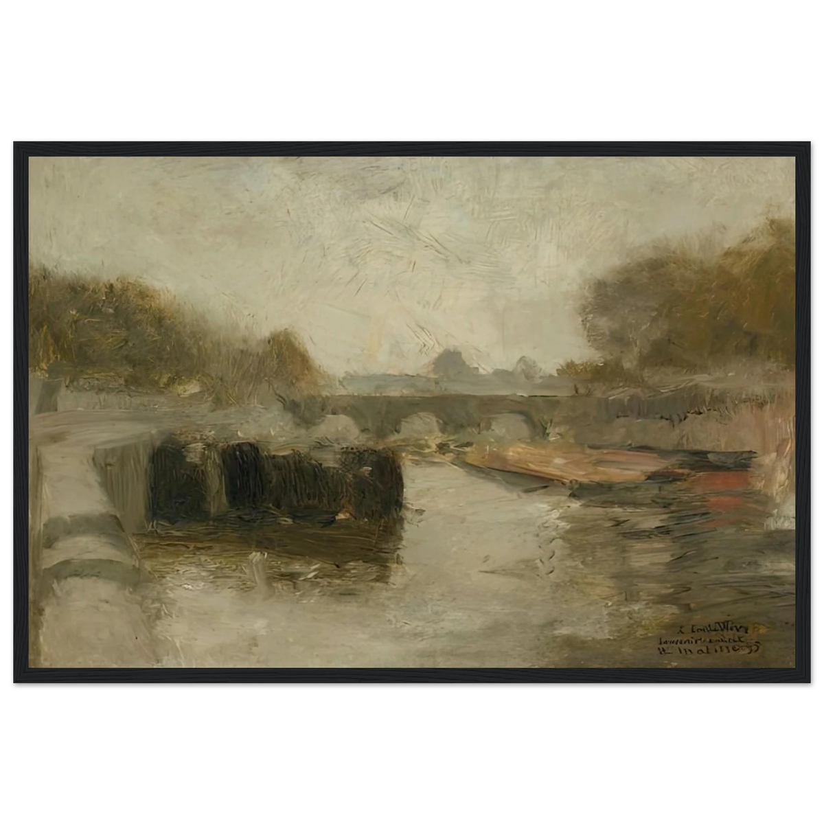 LE PONT 1895 Framed Poster | Henri Matisse Framed Prints Wall Art | Henri Matisse Print