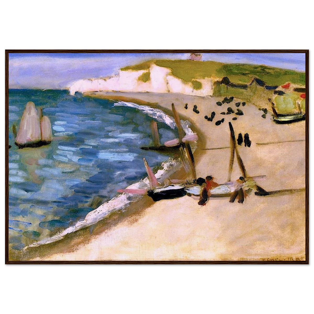 AHT AMONT CLIFFS AT ETRETAT 1921 Framed Poster | Henri Matisse Framed Prints Wall Art | Henri Matisse Print