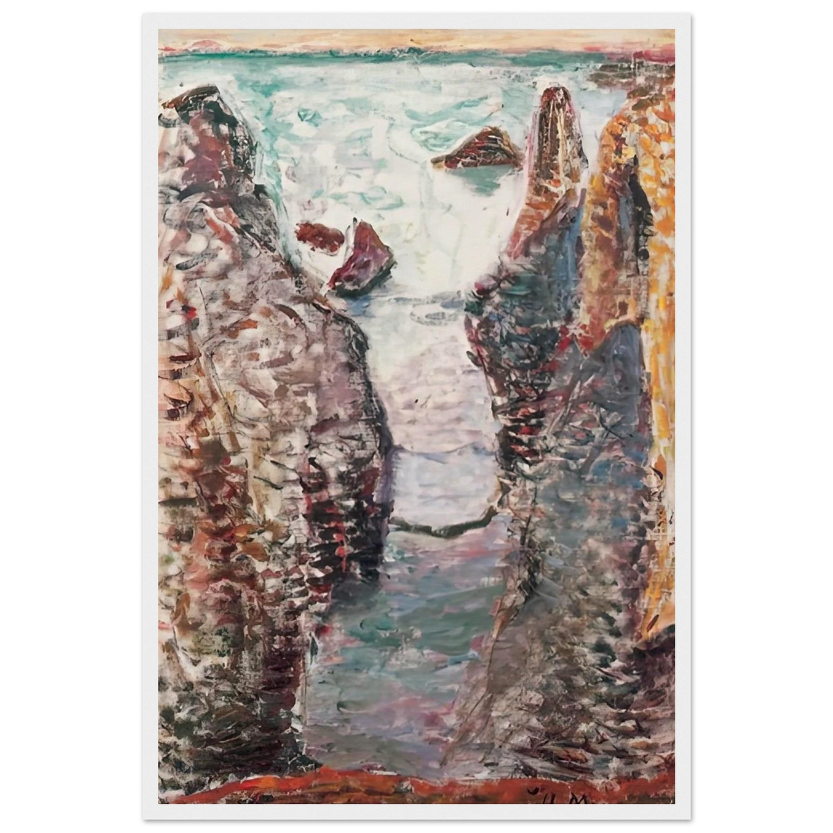 CIFFS BELLE ILE 1897 Framed Poster | Henri Matisse Framed Prints Wall Art | Henri Matisse Print