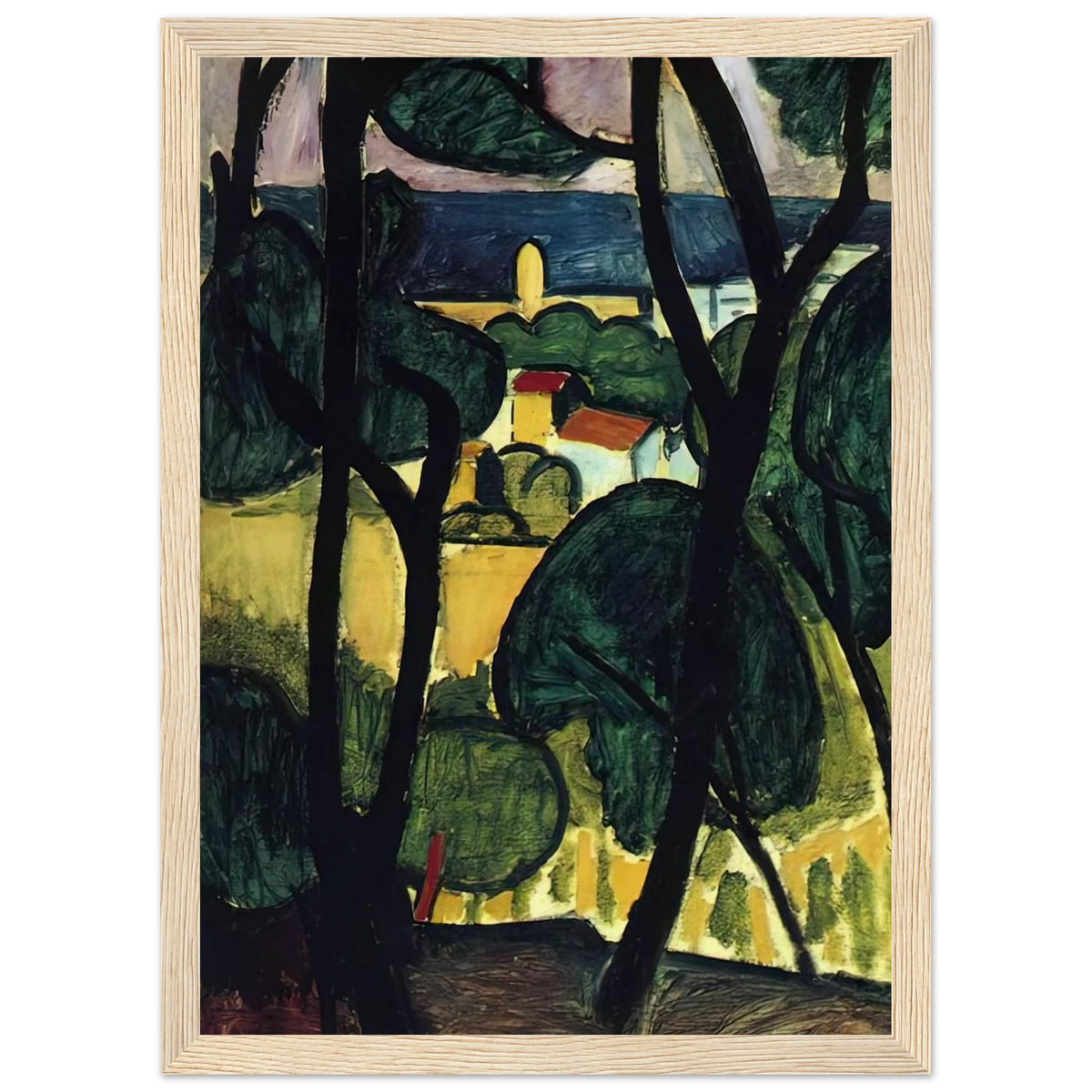 VIEW OF COLLIOURE Framed Poster | Henri Matisse Framed Prints Wall Art | Henri Matisse Print