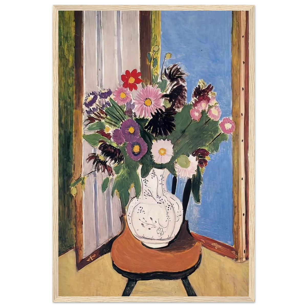 DAISIES 1919 Framed Poster | Henri Matisse Framed Prints Wall Art | Henri Matisse Print