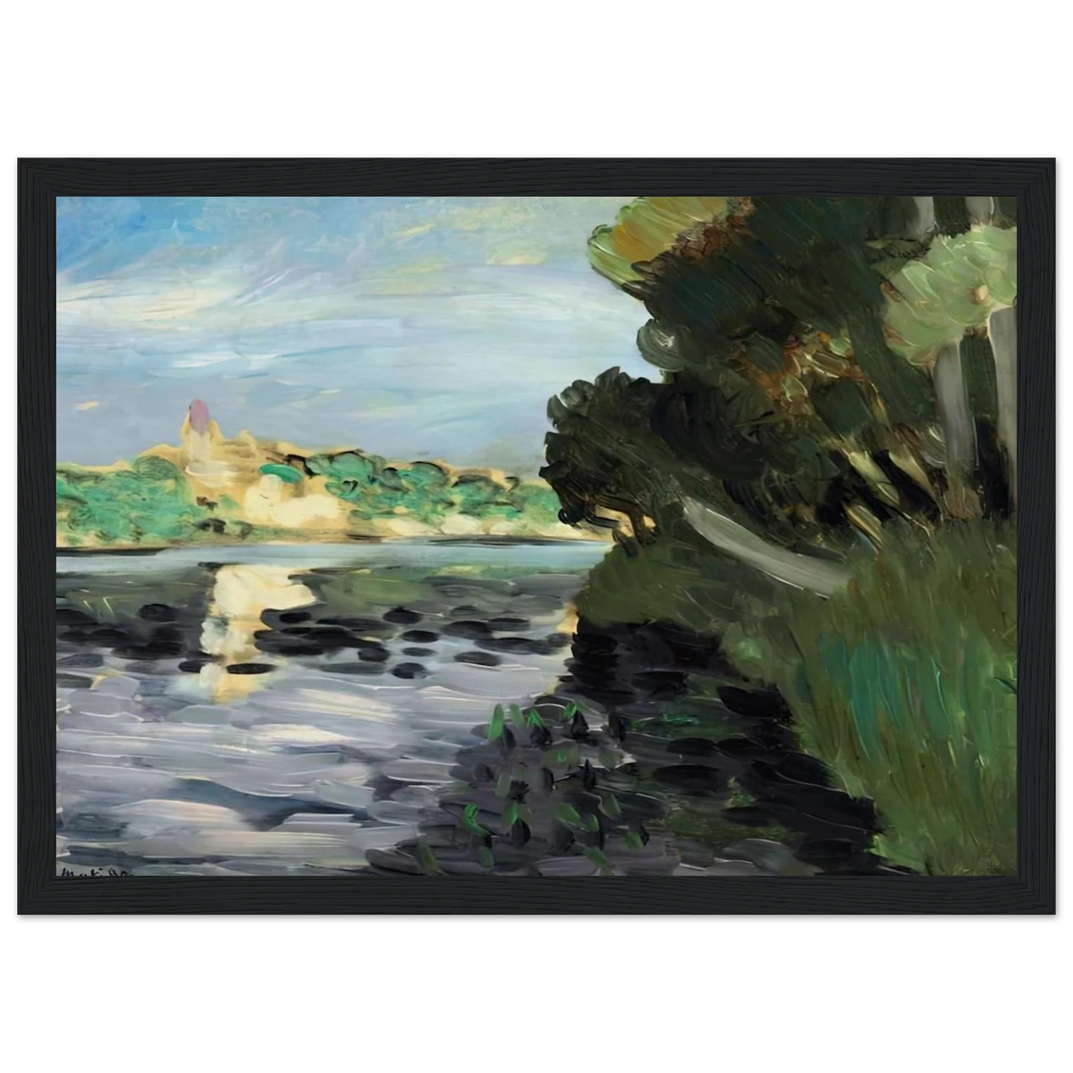 BORDS DE LA SEINE A VETHEUIL 1920 Framed Poster | Henri Matisse Framed Prints Wall Art | Henri Matisse Print