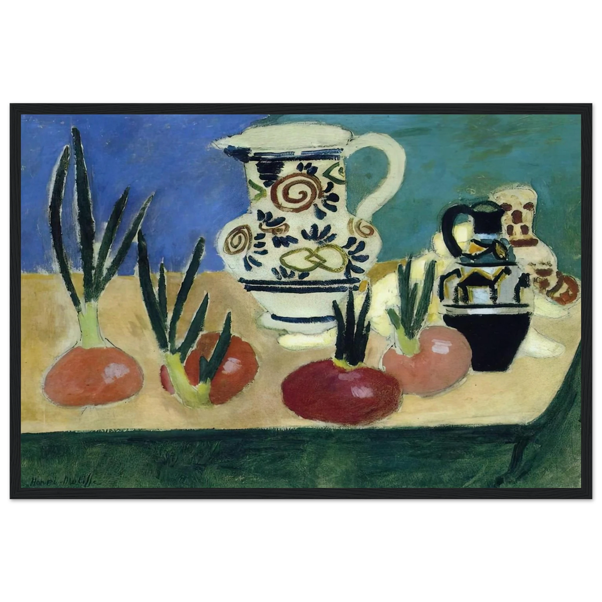 THE RED ONIONS 1906 Framed Poster | Henri Matisse Framed Prints Wall Art | Henri Matisse Print