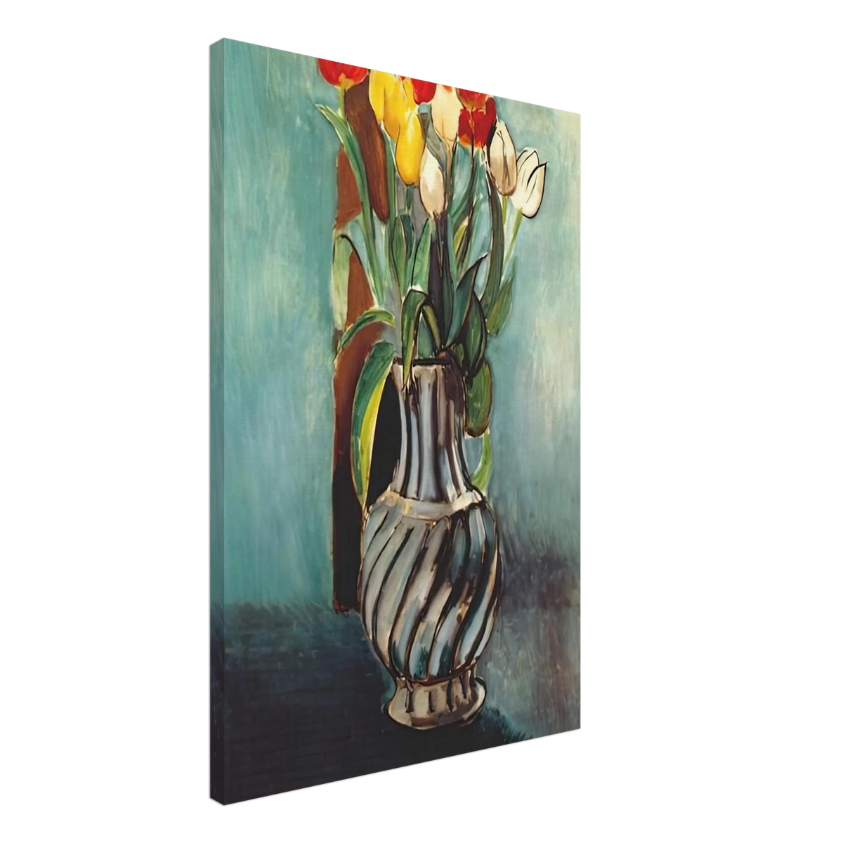 ME MYSELF STENDHAL VASE OF TULIPS 1914 Canvas | Henri Matisse Canvas | Henri Matisse Print