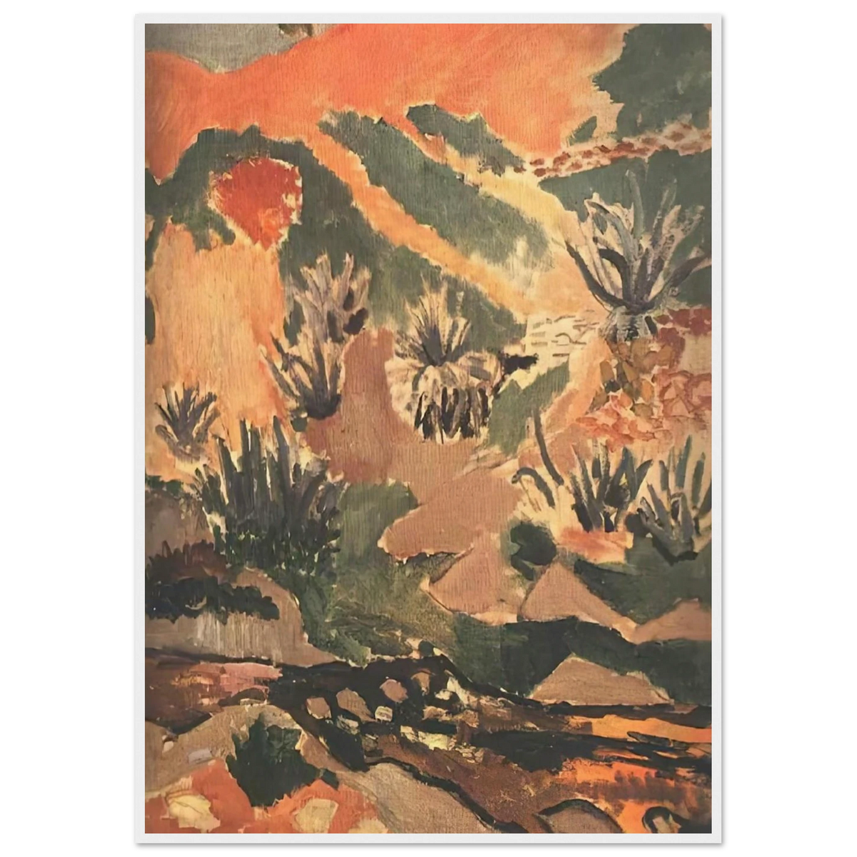 LANDSCAPE WITH BROOK BROOK WITH ALOES 1907 Framed Poster | Henri Matisse Framed Prints Wall Art | Henri Matisse Print