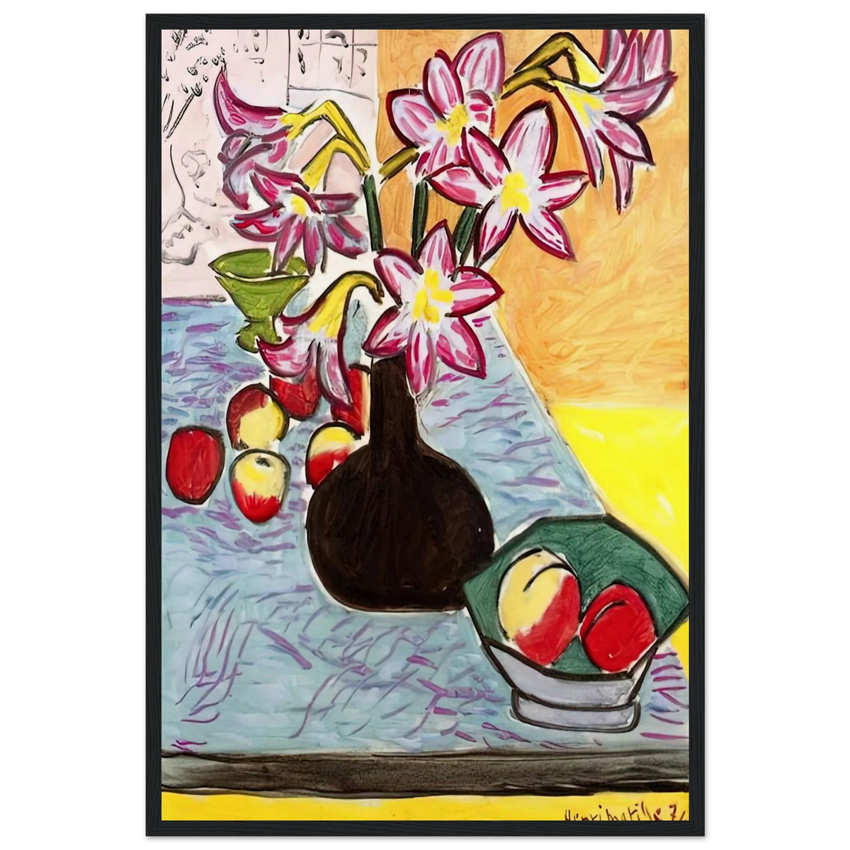 VASE OF AMARYLLIS 1941 Framed Poster | Henri Matisse Framed Prints Wall Art | Henri Matisse Print