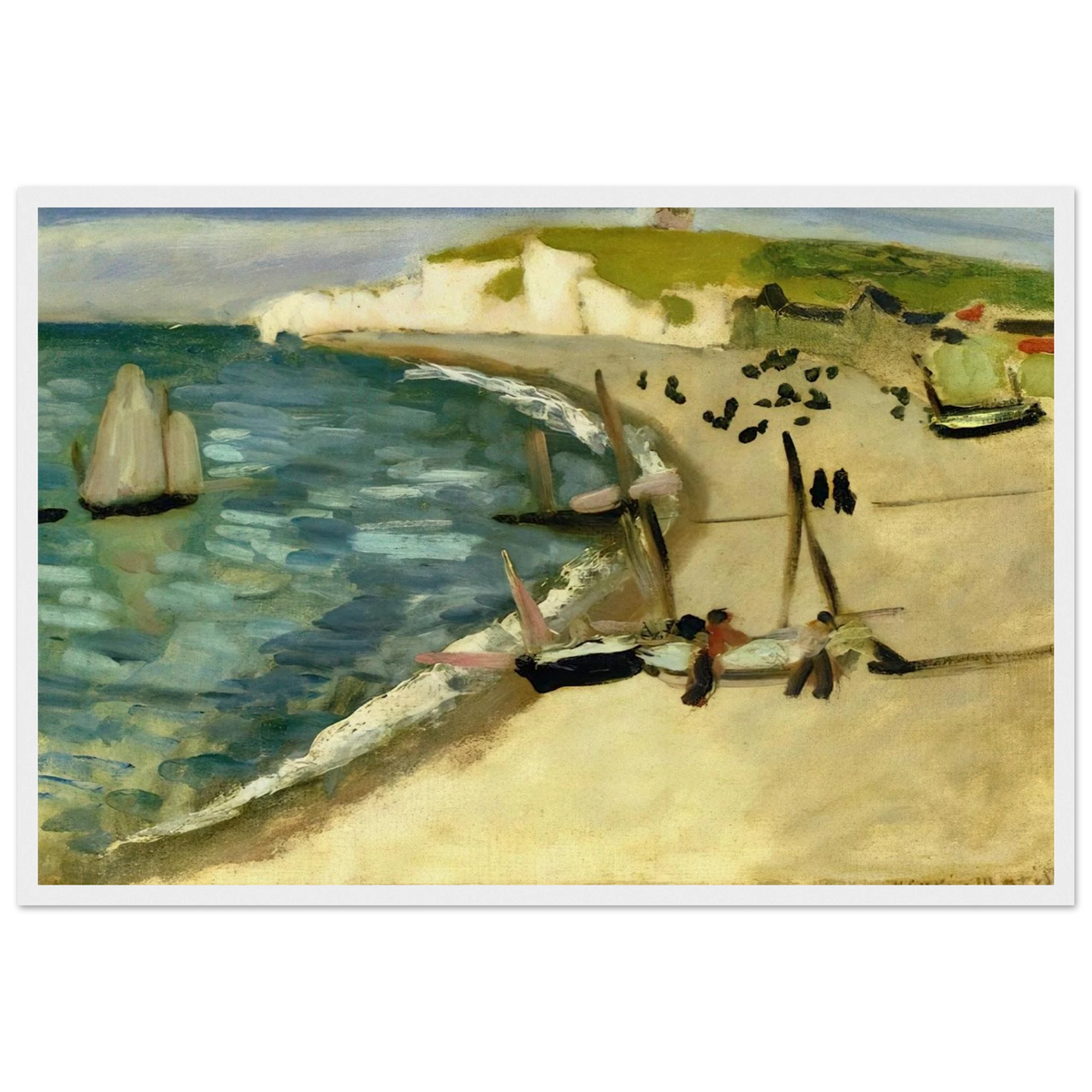 AHT AMONT CLIFFS AT ETRETAT 1920 Framed Poster | Henri Matisse Framed Prints Wall Art | Henri Matisse Print