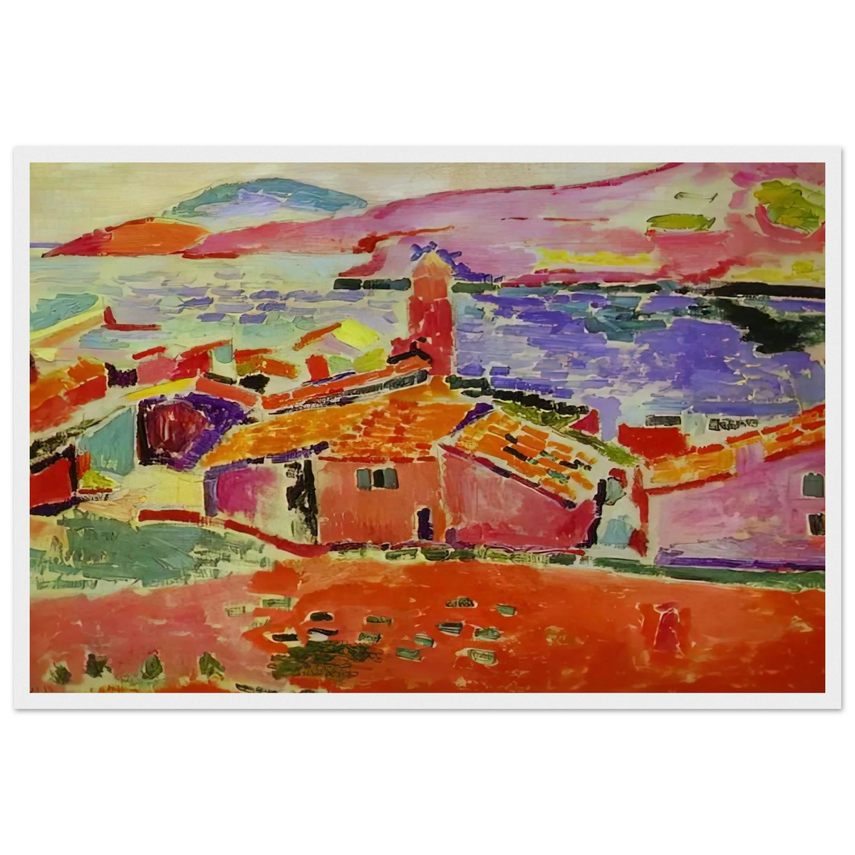 VIEW OF COLLIOURE 1 Framed Poster | Henri Matisse Framed Prints Wall Art | Henri Matisse Print
