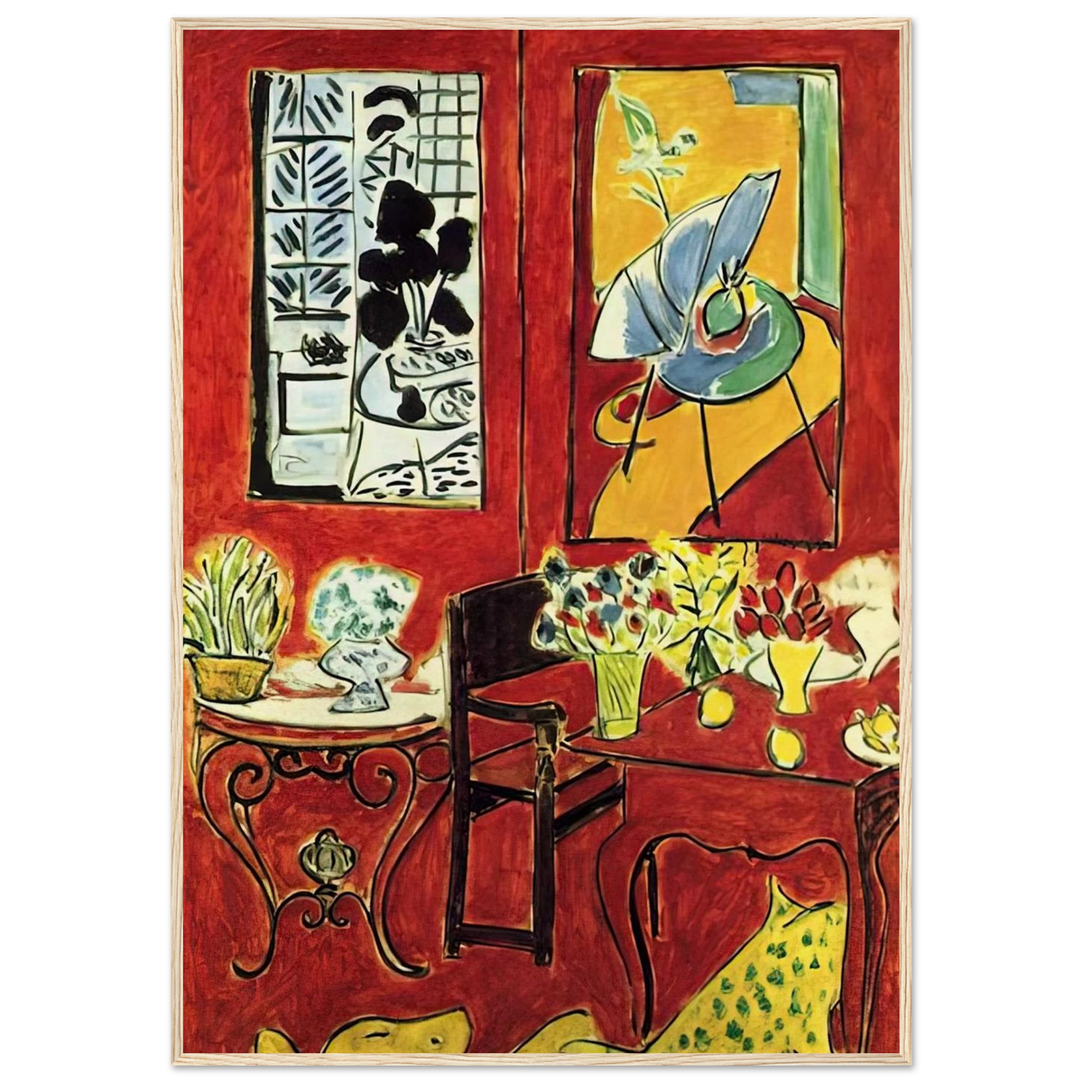 LARGE RED INTERIOR 1948 Framed Poster | Henri Matisse Framed Prints Wall Art | Henri Matisse Print