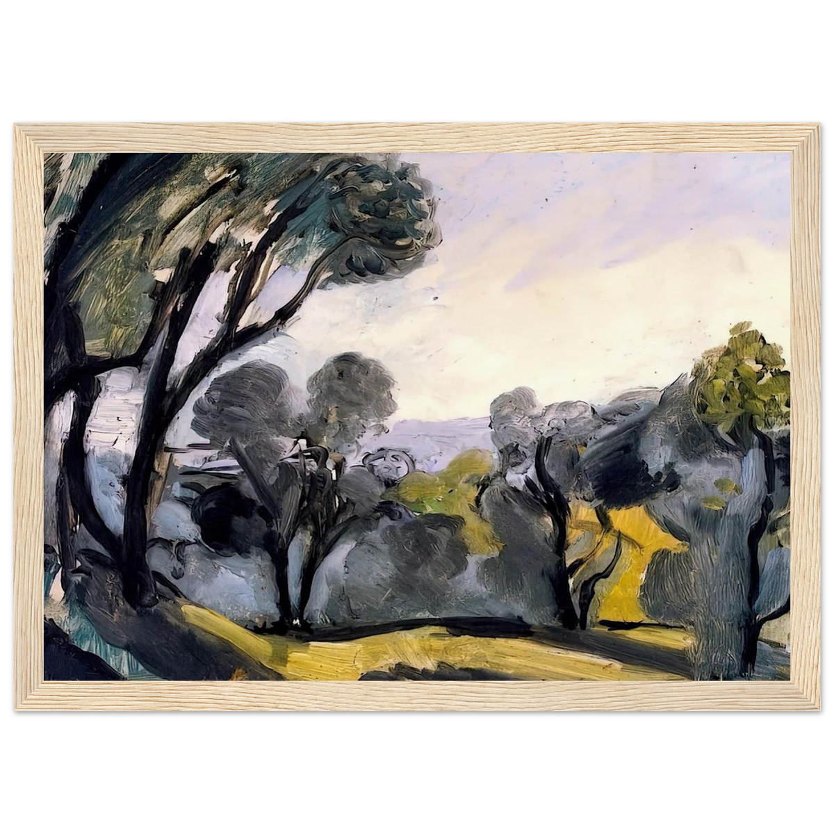 LANDSCAPE WITH OLIVE TREES 1918 Framed Poster | Henri Matisse Framed Prints Wall Art | Henri Matisse Print
