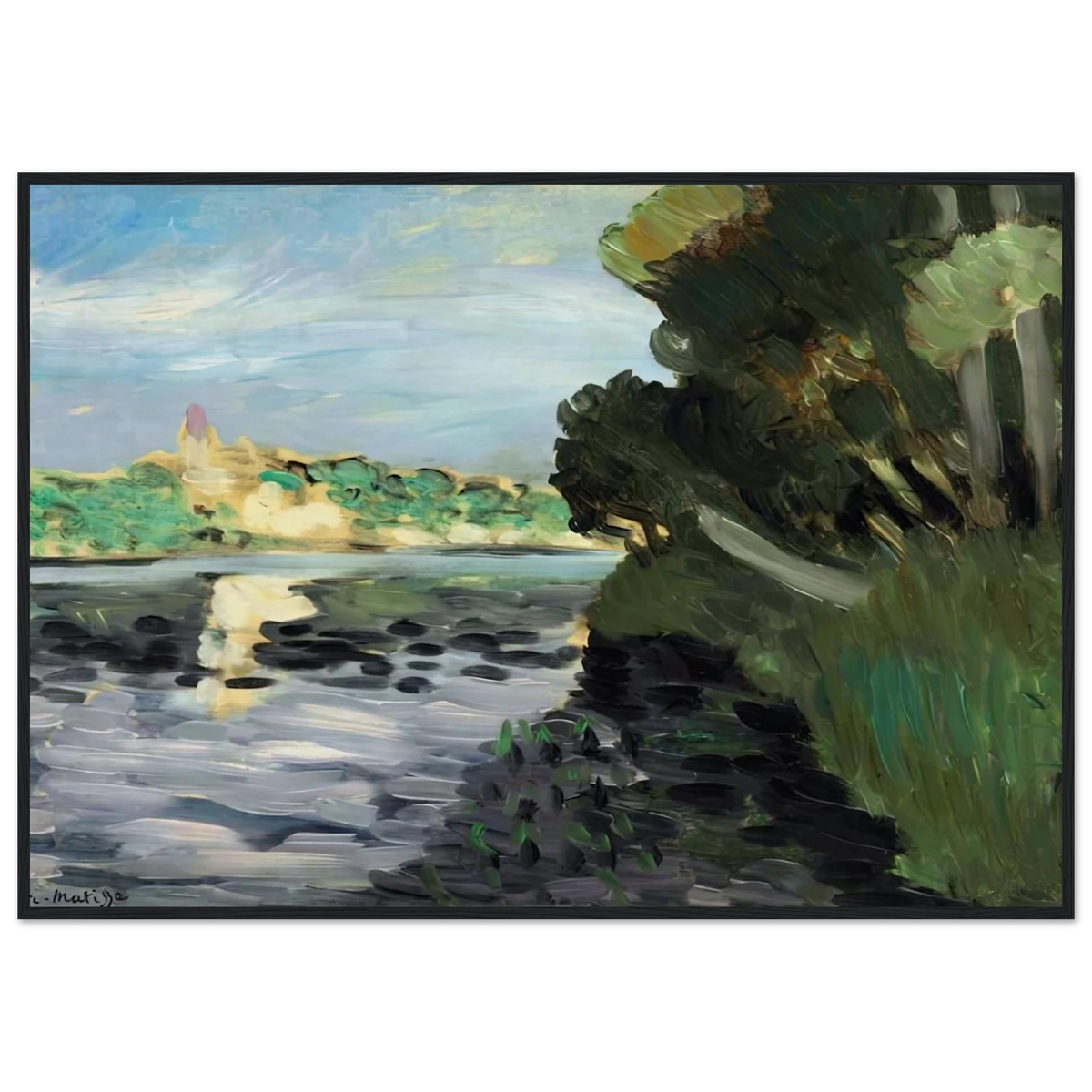 BORDS DE LA SEINE A VETHEUIL 1920 Framed Poster | Henri Matisse Framed Prints Wall Art | Henri Matisse Print
