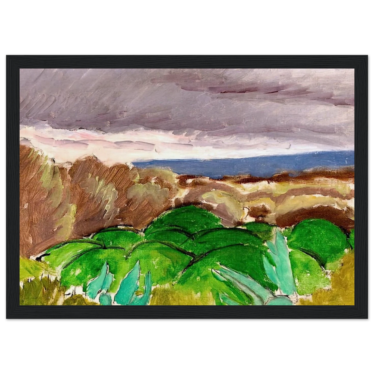 CAGNES LANDSCAPE IN STORMY WEATHER 1917 Framed Poster | Henri Matisse Framed Prints Wall Art | Henri Matisse Print