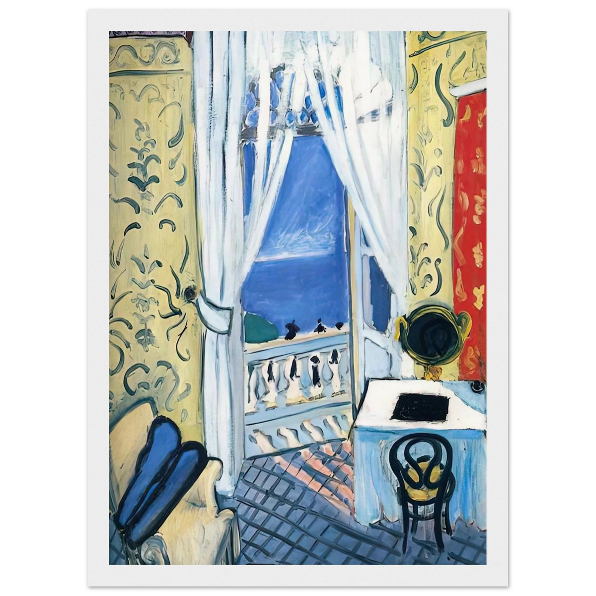 INTERIOR WITH A VIOLIN CASE 1919 Framed Poster | Henri Matisse Framed Prints Wall Art | Henri Matisse Print
