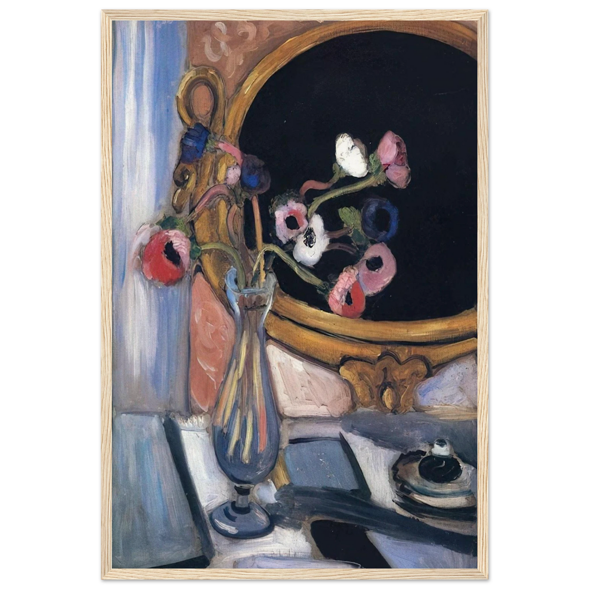 ANEMONE AND MIRROR 1920 Framed Poster | Henri Matisse Framed Prints Wall Art | Henri Matisse Print