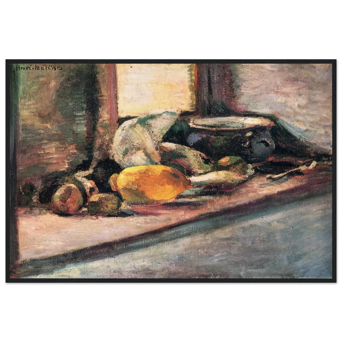 BLUE POT AND LEMON 1897 Framed Poster | Henri Matisse Framed Prints Wall Art | Henri Matisse Print