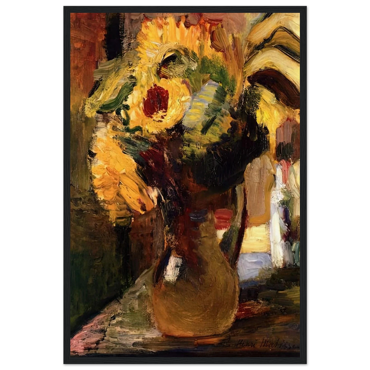 BOUQUET OF SUNFLOWERS 1897 Framed Poster | Henri Matisse Framed Prints Wall Art | Henri Matisse Print