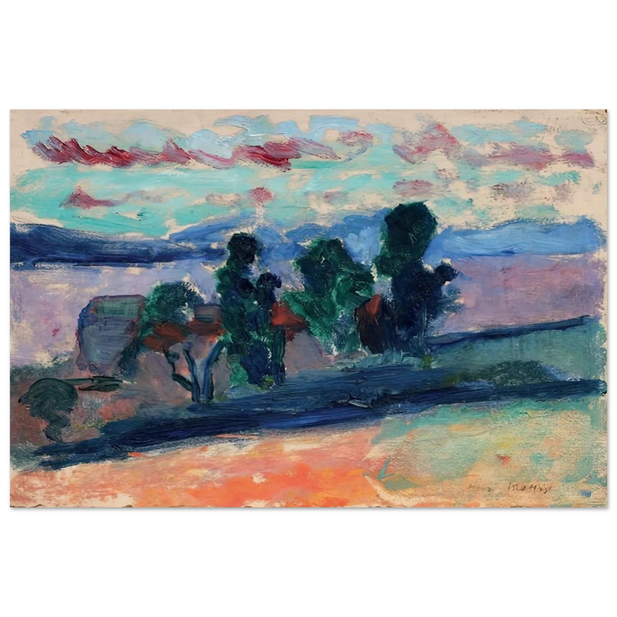 PAYSAGE DE SAINT TROPEZ AU CREPUSCULE 1904 Poster | Henri Matisse Poster | Henri Matisse Print
