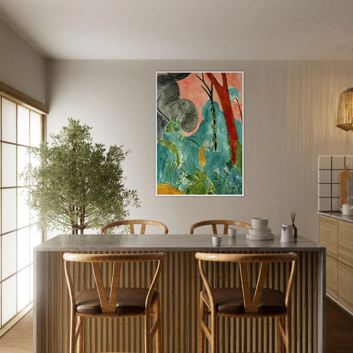 MORACCAN GARDEN 1912 Framed Poster | Henri Matisse Framed Prints Wall Art | Henri Matisse Print