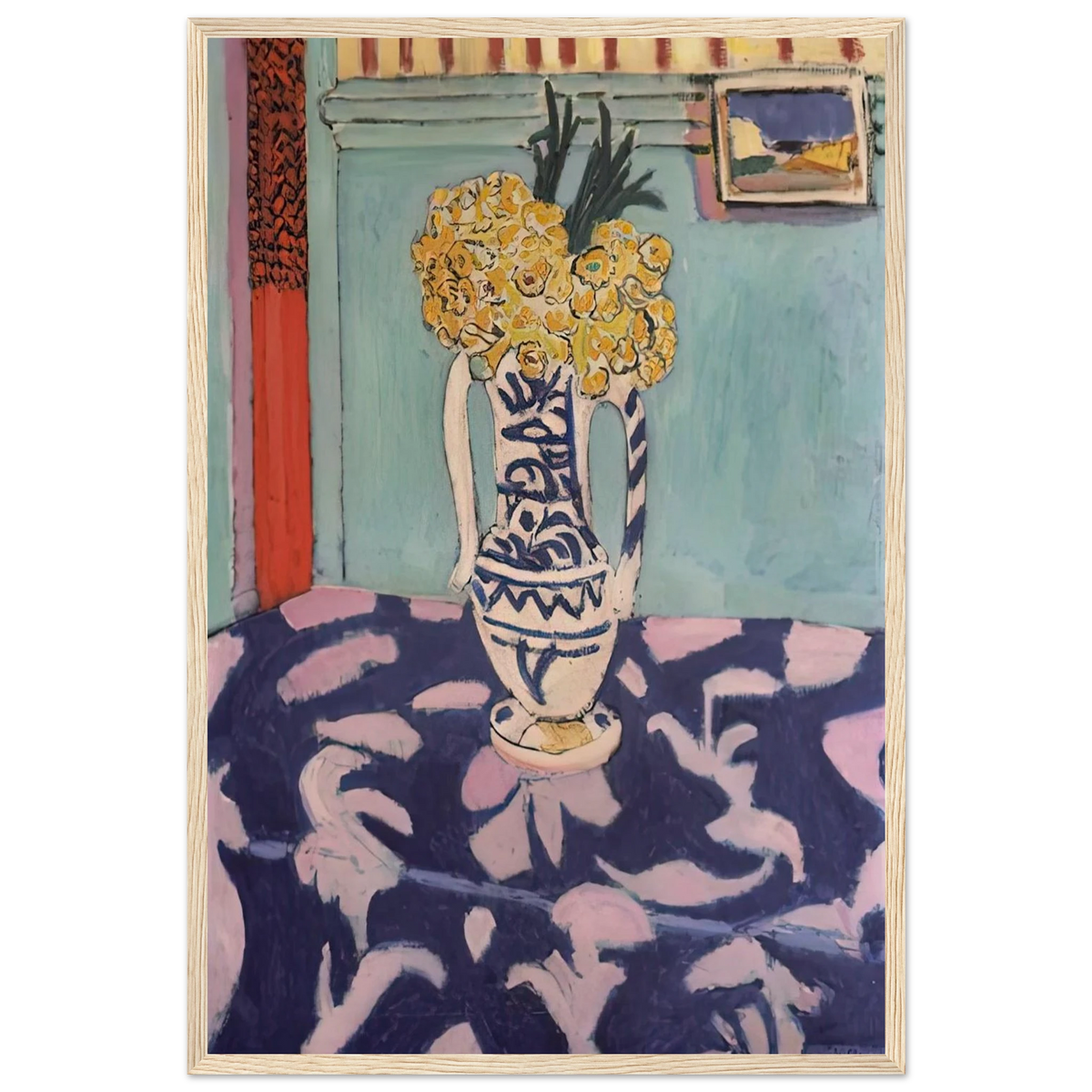 LES COUCOUS TAPIS BLEU ET ROSE 1911 Framed Poster | Henri Matisse Framed Prints Wall Art | Henri Matisse Print