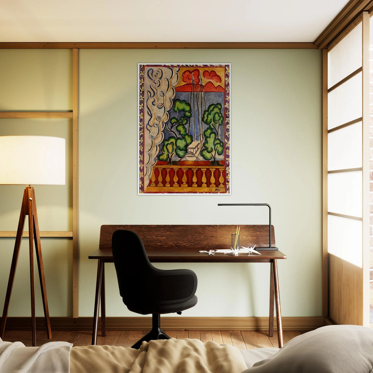 BOUQUET OF DAHLIAS AND WHITE BOOK 1923 Framed Poster | Henri Matisse Framed Prints Wall Art | Henri Matisse Print