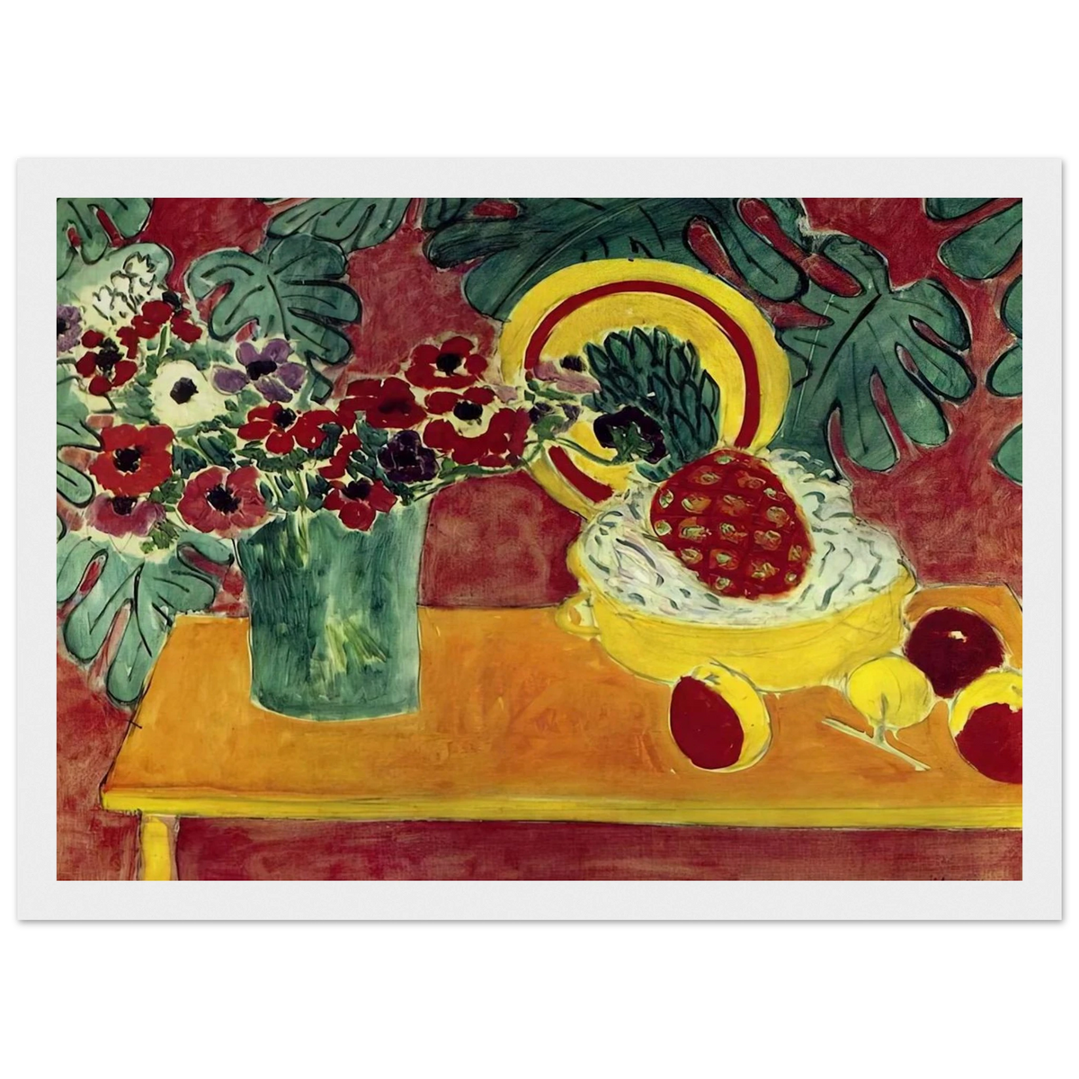 PINEAPPLE AND ANEMONES 1940 Framed Poster | Henri Matisse Framed Prints Wall Art | Henri Matisse Print