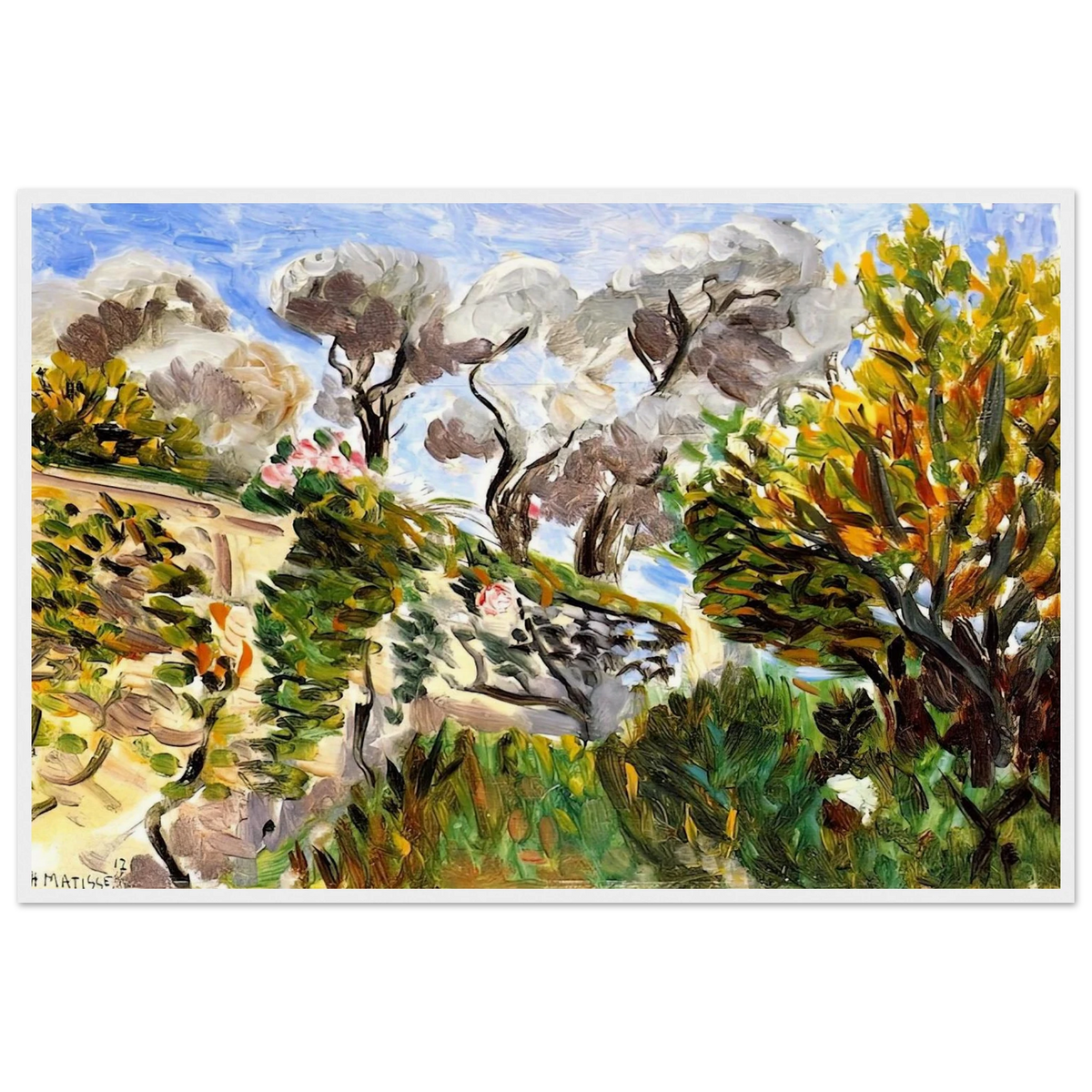 OLIVE TREES RENOIR S GARDEN IN CAGNES 1917 Framed Poster | Henri Matisse Framed Prints Wall Art | Henri Matisse Print