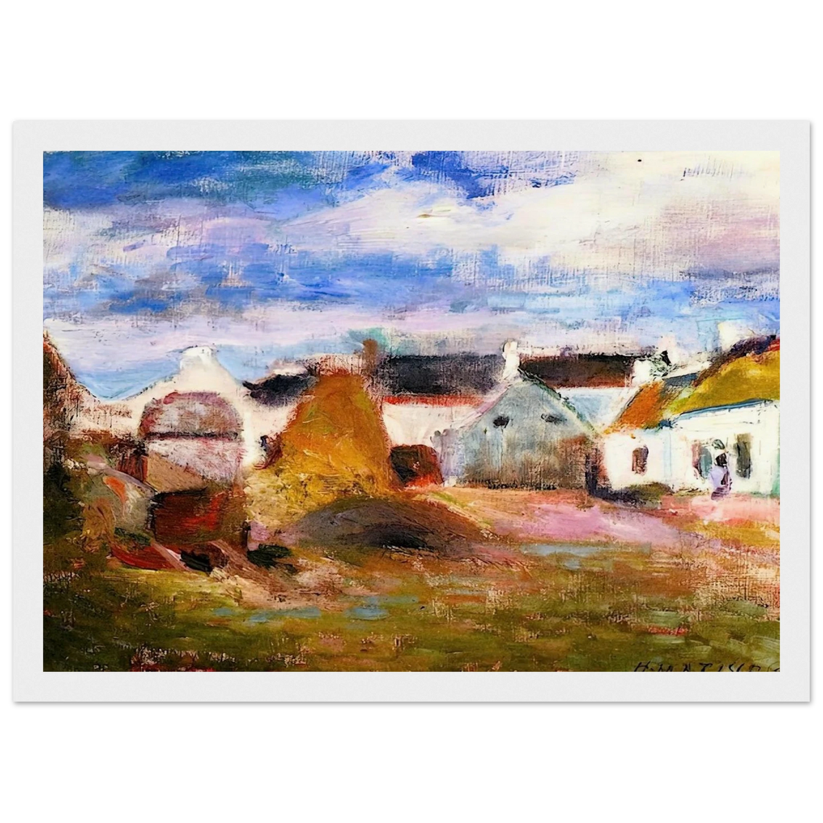 FARMYARD IN BRITTANY 1897 Framed Poster | Henri Matisse Framed Prints Wall Art | Henri Matisse Print