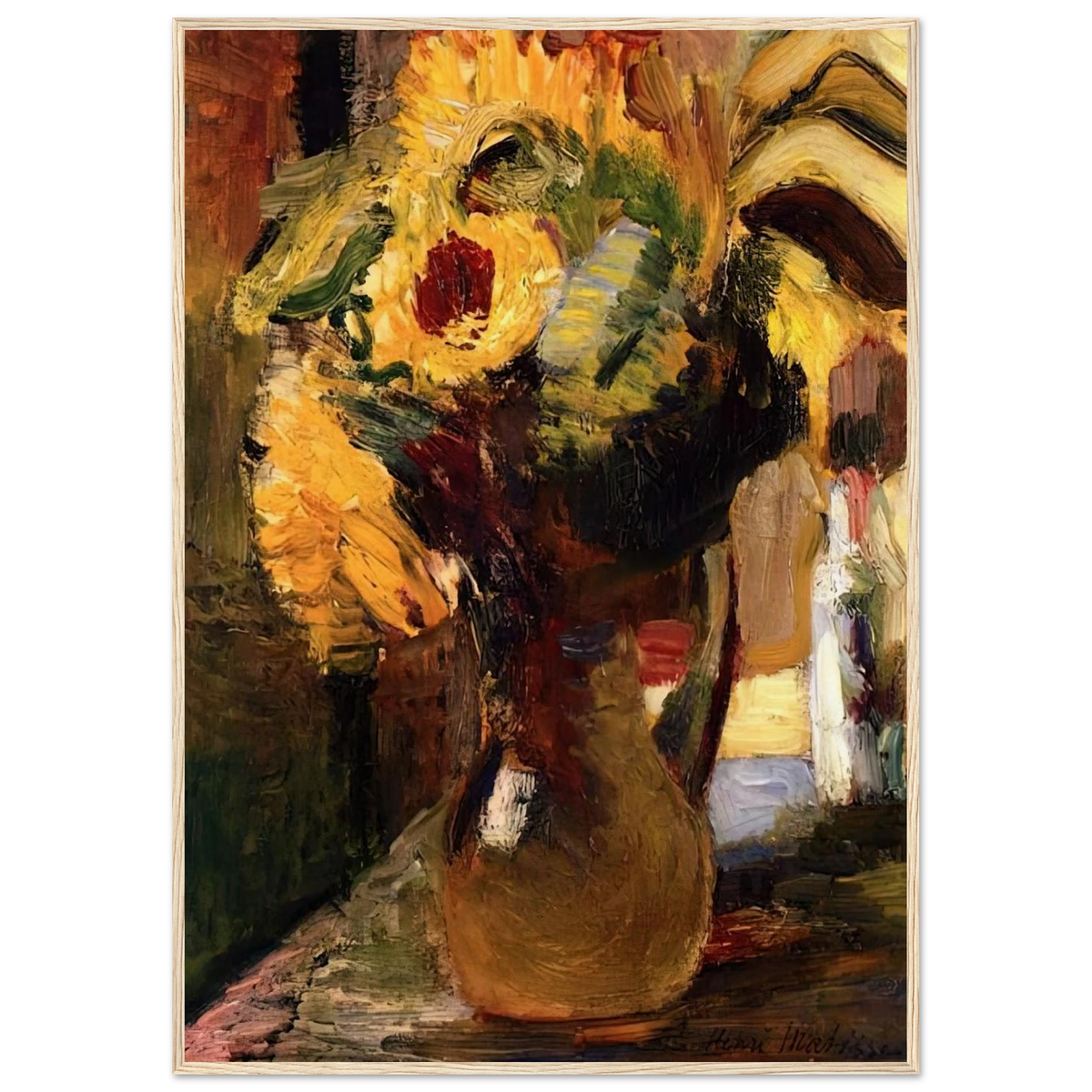 BOUQUET OF SUNFLOWERS 1897 Framed Poster | Henri Matisse Framed Prints Wall Art | Henri Matisse Print