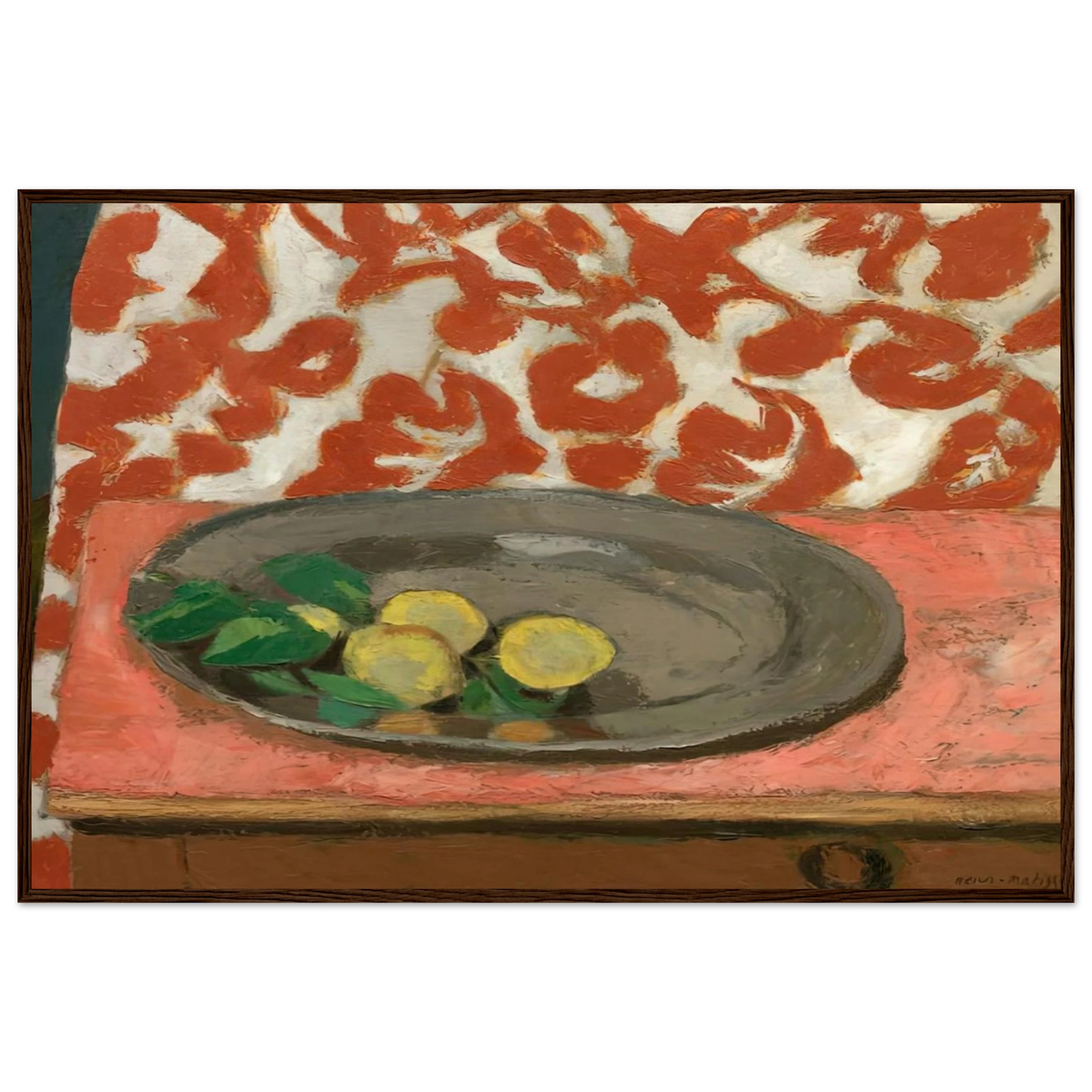 LEMONS ON A PEWTER PLATE 1929 Framed Poster | Henri Matisse Framed Prints Wall Art | Henri Matisse Print